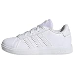adidas Boy's Grand Court 2.0 Sneaker, Ftwr White Ftwr White Grey One, 10 UK