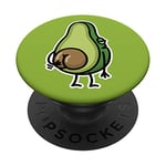 Avocado seed fat funny vegan big butt scratching Kawaii PopSockets PopGrip: Swappable Grip for Phones & Tablets