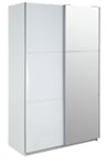 Habitat Holsted Small White & Mirror Wardrobe