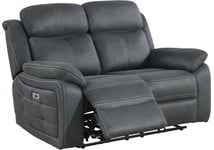 Nordic Furniture Group - Teddy 2-Sits Reclinersoffa Grått Microfibertyg