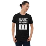 Kortärmad t-shirt i unisex-modell med texten - Med en kropp som denna Mörkt melerad / XL