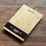 Bamboo 5kg Digital Cooking Kitchen Weighing Scales Baking Food Electronic Slim