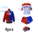 Mub-Harley-Quinn Monster T Shirt Harley-Quinn Cosplay Costume Women Kids 4 in 1 Set 4 in 1 Set 130