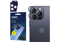 3Mk Hardy Lens Protection Pro Black, Apple, Iphone 15 Pro, Slagtålig, Reptålig, Splitterskyddad, Transparent, 3 Styck