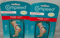 2 X Compeed Maxi Pack 10 Medium Size Blister Plasters Instant Pain Relief