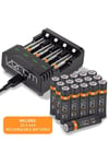 Rechargeable Battery Charging Dock plus 20 x AAA 500mAh Batteries