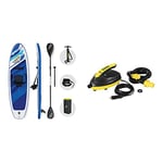 Hydro Force Oceana Inflatable Paddle Board, Kayak Conversion kit, Blue & Hydro-Force Electric Air Pump 12V for SUP, Stand Up Paddle Board Inflation Pump