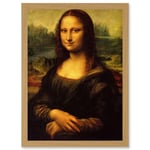 Leonardo Da Vinci Mona Lisa Vintage Classic Painting A4 Artwork Framed Wall Art Print