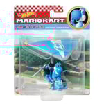 Hot Wheels Mario Kart Glider Voiture en métal 1/64 Yoshi Light Blue Pipe Frame