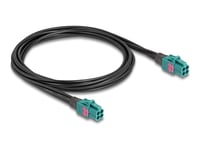 Delock - Antennkabel - Mini Fakra Z-Kontakt Fyrdubbel (Hane) Till Mini Fakra Z-Kontakt Fyrdubbel (Hane) - 1 M
