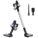 Luby VC-1818 Cordless Cleaner, 3-in-1 Upright Stick, Handheld Hoover, Lightweight Rechargeable Vacuum for Hard Floor, Carpet, Pet Hair, Car, Home with LED Lights, Blue