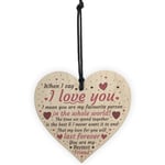 I Love You Heart Romantic Anniversary Valentines Day Gift For Husband Wife Sign