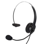 Denash Headset with Mic, Telephone Monaural Headset Landline Phone Headphone with Microphone for Home Office Use Plug and Play