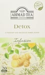 Ahmad Tea Detox Tea | Fruit & Herbal Infusion | Ginger, Dandelion, Nettle, Pepp