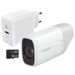 Canon PowerShot Zoom Essential Kit -kamera, valkoinen