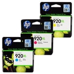 GENUINE HP 920XL Ink Cartridges Cyan Magenta Yellow CD972AE/ CD973AE / CD974AE