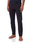BOSS Mens Schino-Taber-1 D Tapered-fit Trousers in Stretch-Cotton Satin Black