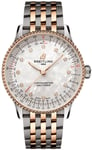 Breitling U17327211A1U1 Navitimer Automatic 36 Hvid/18 karat rosa guld Ø36 mm