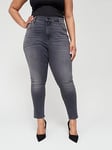 Levi's Plus 721&trade; Plus Hi Rise Skinny Jean - Clear Way, Grey, Size Us 14 = Uk 16, Inside Leg Regular, Women