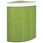 vidaXL Tvättkorg för hörn bambu grön 60 L 320764