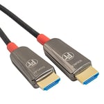 FeinTech Câble HDMI à fibre optique 8 K 10 m, 4 K 120 Hz, 1440 p 144 Hz pour HDMI 2.1 Gaming, câble HDMI PS5 Xbox PC TV, 48 Gbps, prend en charge CEC, VRR, HDR, Dolby Atmos, 3D, VMI90100