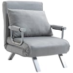 Single Sofa Bed Armchair Sofa Bed Guest Sleeper Lounge with Pillow