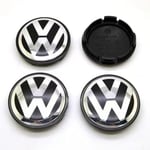 Sats med fyra 65 mm navkapslar för Volkswagen, VW Golf Passat Touran, lättmetallfälgar