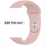 SQWK Strap For Apple Watch Band Silicone Pulseira Bracelet Watchband Apple Watch Iwatch Series 5 4 3 2 38mm or 40mm SM pink sand 23