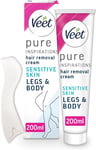 Veet Pure Hair Removal Cream Legs & Body Sensitive 200Ml