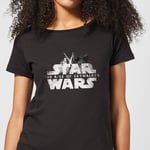 Star Wars The Rise Of Skywalker Rey + Kylo Battle Women's T-Shirt - Black - XXL