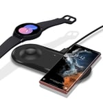 20W 2in1 Wireless Charger Dual Mat Pad For Samsung Galaxy Watch Buds S23 Z Fold