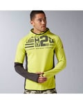 Reebok Mens ONE Series Water Repellent Speedwick Hoodie - Hero Yellow - S