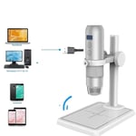 Digitalt USB-mikroskop, 1000X förstoring, portabelt och WIFI-anslutning, MS5