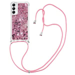 SKALO Samsung A05s 4G Juoksuhiekka Glitter Mobile kaulapanta - Pinkki