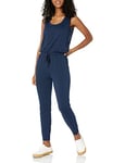 Amazon Essentials Women's Studio Terry Fleece Jumpsuit (Available in Plus Size), Navy, S
