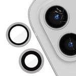 Clappio Lentille Caméra Arrière pour iPhone 12 et 12 Mini, 100% Compatible Blanc
