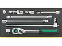 Stahlwille Tcs 1/2 "- 512 / 9Qr, Hylsnyckeluppsättning, 9 Styck, Svart, Grön, Silver, 2,36 Kg, 350 Mm, 175 Mm