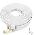 Ethernet Cable 30m, Long 100ft Network Cable, Flat Cat 7 Network Cable RJ45 IKBC