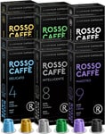 Rosso Caffè Variety Pack: 120 Coffee Pods, 6 Flavours, Nespresso Machine... 