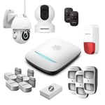 Pack Alarme PA510Z - Système d'alarme Full 4G & Zigbee, Compatible Animaux, Qualité Professionnelle, Contrôle à Distance, Sirène extérieure, 2 Caméras, Compatible avec Amazon Alexa, Google Home