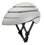 Casque de Cycliste pour Adultes, Pliable (Closca Helmet Loop). Casque pour se déplacer à vélo, Trottinette ou Scooter, pour Homme et Femme (Unisexe). Design breveté. (Perle/Blanc, M)