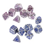 7pcs Polyhedral Dice Colorful Gear Metal High Balance Board Game Polyhedral BGS