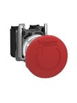 Harmony nødstop komplet med ø40 mm paddehoved i rød farve med tryk/drej funktion og 1xno+2xnc