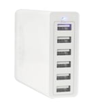 Ennotek 6 Port USB Charger Hub Multi USB Mains Adapter UK Power Lead iPhone iPad