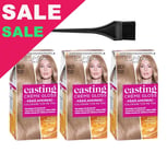 L'Oreal Casting Creme Gloss Satin Blonde 801 Hair Color Pack of 3
