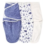 aden+anais essential aden + anais™ s easy swaddle™ pucksack 1.5 TOG 3-pack scandinavian sky Velboa 0-3 månader