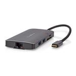 USB Multi-Port Adapter, USB-C till HDMI/Micro SD/RJ45/SD/USB-C/3xUSB-A