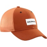 Salomon Trucker Unisex Cap with Curved Visor, Soft and Breathable Mesh, Washed Cotton, Protect from the Sun, Bold Style, Orange, Large/Extra Large