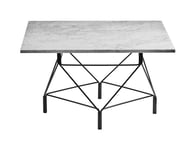 Spider Soffbord Kvadratisk 80x80 cm - Vit Marmor/Svart