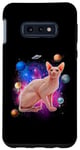 Coque pour Galaxy S10e Sphynx Cat Cosmic Cat in Galaxy Funny Cats Lovers